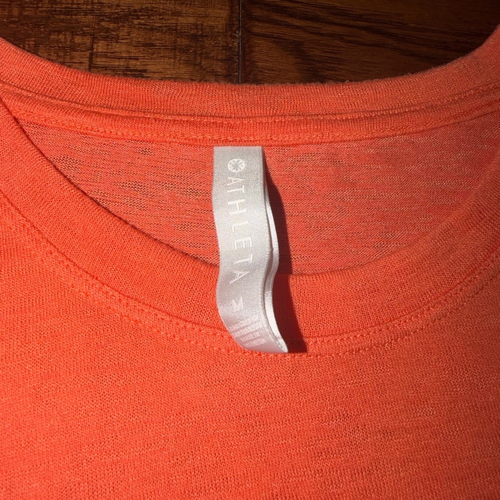 Athleta Orange Sleeveless Tank Top​ - Picture 3 of 4